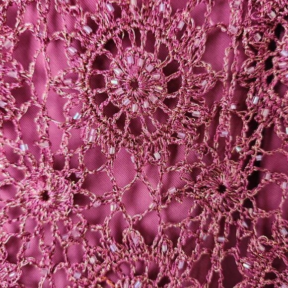 Vintage Carmen Marc Valvo Formal Beaded Top - Size Large - Picture 3 of 8